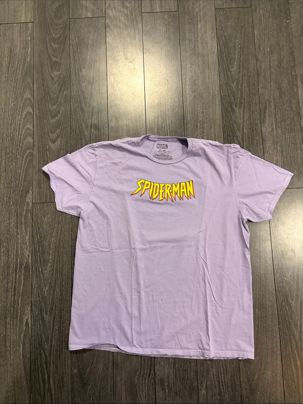 Marvel Men's Purple Spider-Man Logo Short Sleeve Tee XL